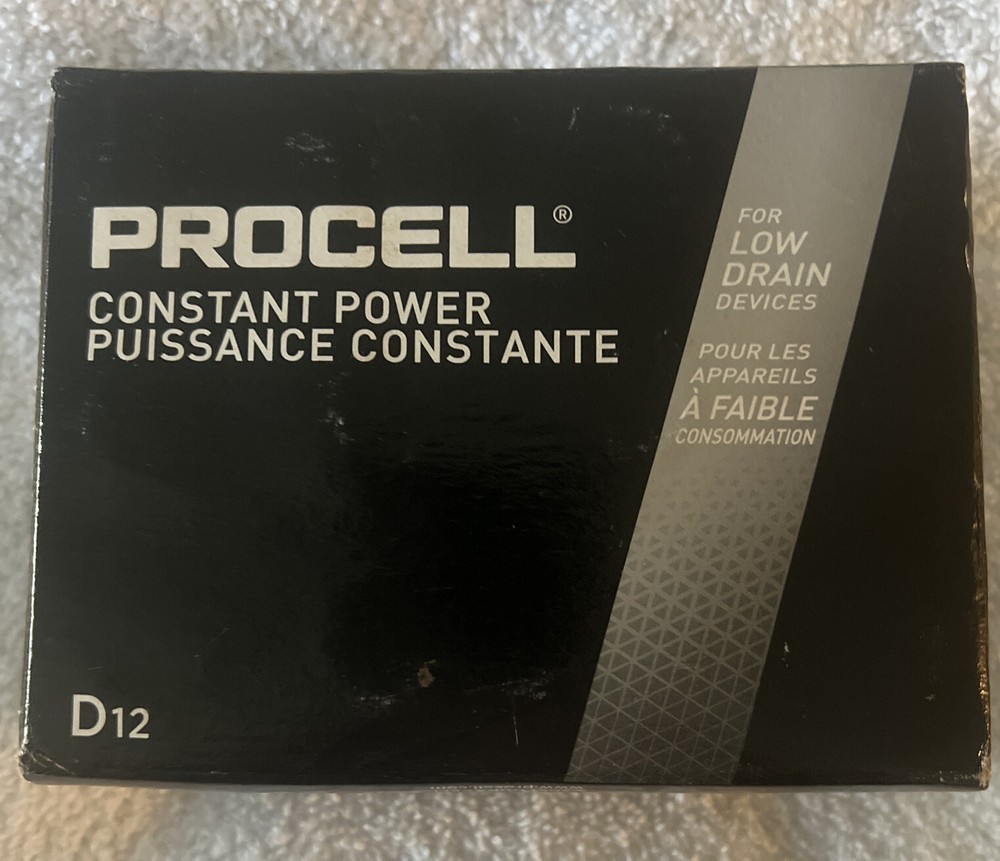 Duracell PC1300 1.5V D12 Procell Alkaline-Manganese Dioxide Battery, 12 Count