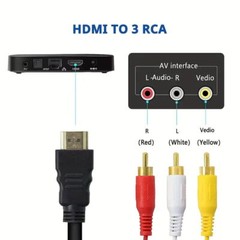 HDMI To RCA AV Adapter Converter Cable CVBS 3RCA 1080P Composite Video Audio Lot