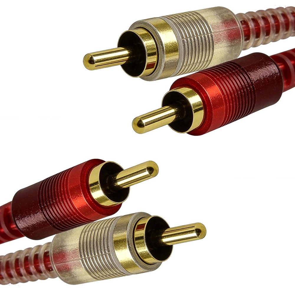 Black 5 Ft RCA Cables 2 Stereo Audio Cable