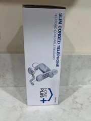 Home Plus 3003798 Phone White Slim Corded Telephone – Desk or Wall Mounted NEW