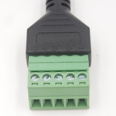 5 Pin Screw Terminal Female to 5 Pole Terminal Female Headphone Connection Cable