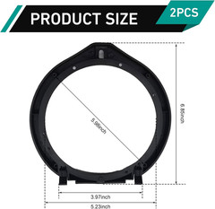 2 PCS Car Speaker Spacer Adaptor Ring, 6.5 Inches Stereo Speaker Adapter, ABS…