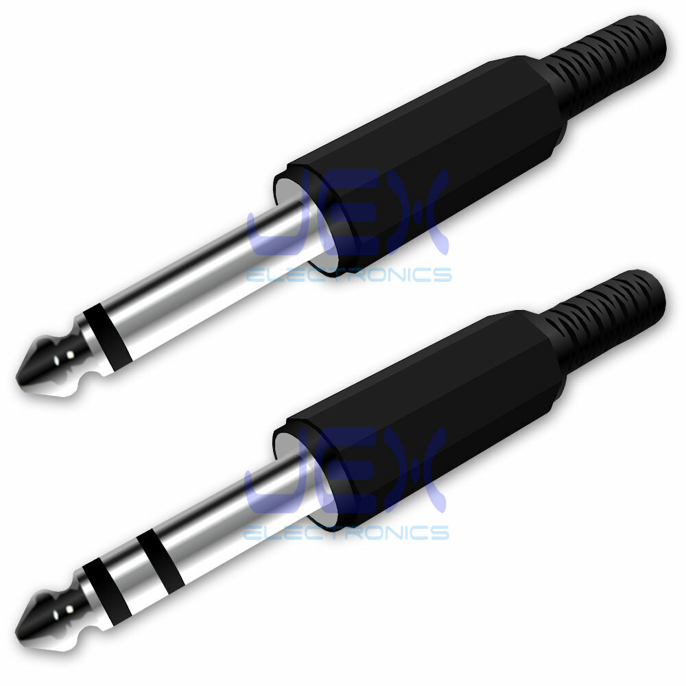6.35mm 1/4″ Male Stereo Repair headphone Microphone Jack Plug Audio Soldering