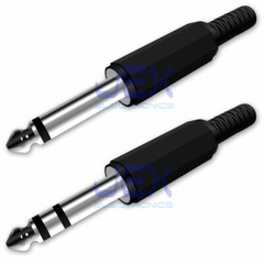 6.35mm 1/4″ Male Stereo Repair headphone Microphone Jack Plug Audio Soldering