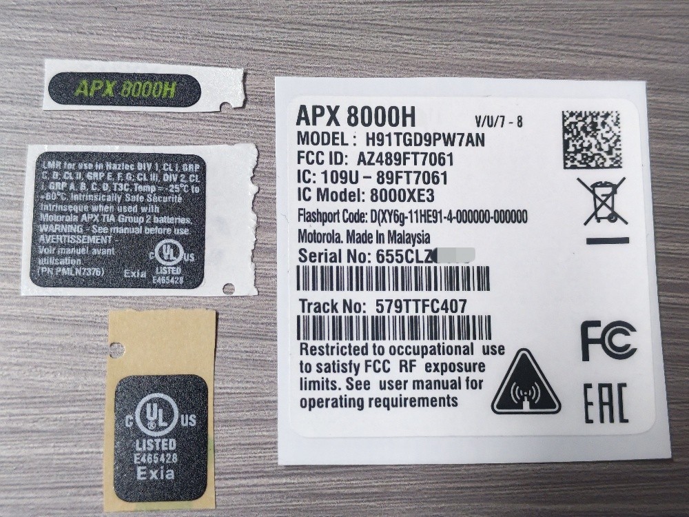 DIY Motorola APX8000H Radio Speaker Grille Aluminum Plate Body Case Label Badge