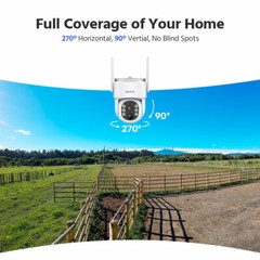 ANNKE 5MP HD Wireless 5X Optical Zoom PTZ Security Camera Two-Way Audio Wifi