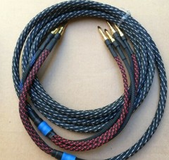 6ft-50’FT Pure Copper BiWire Speaker USA Cable 1 Pair, 2x11AWG to 4X14AWG Banana