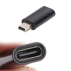 Mini 5 Pin USB Adapter B Male to USB Type C Female Data Data Transfer Connector