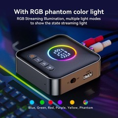 Bluetooth 5.4 Audio Receiver Transmitter FM USB 3.5MM AUX RCA Stereo HIFIAdapter