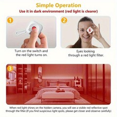 Lightweight Portable Easy-To-Use Efficient Practical Simple Mini Camera Detector