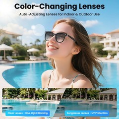 Smart Glasses Photochromic Lenses Bluetooth Call Glasses Audio Eyewear Headset