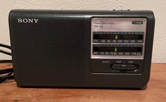 Sony ICF-38 Portable AM/FM 2 Band Radio TESTED AC or Battery VGC SHIPS FAST!
