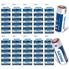 12V A23 Batteries 50-Pack, Long Lasting 23A Battery for Garage Doors & Remotes
