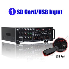 2000W 2CH bluetooth Power Amplifier Stereo Receiver Home Theater Audio Amp