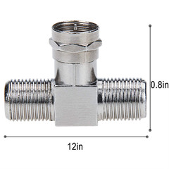 Coaxial Cable Splitter, TV Splitter 2 in 1 Out 2-Pack F Type RG6 Male to 2 F Fe