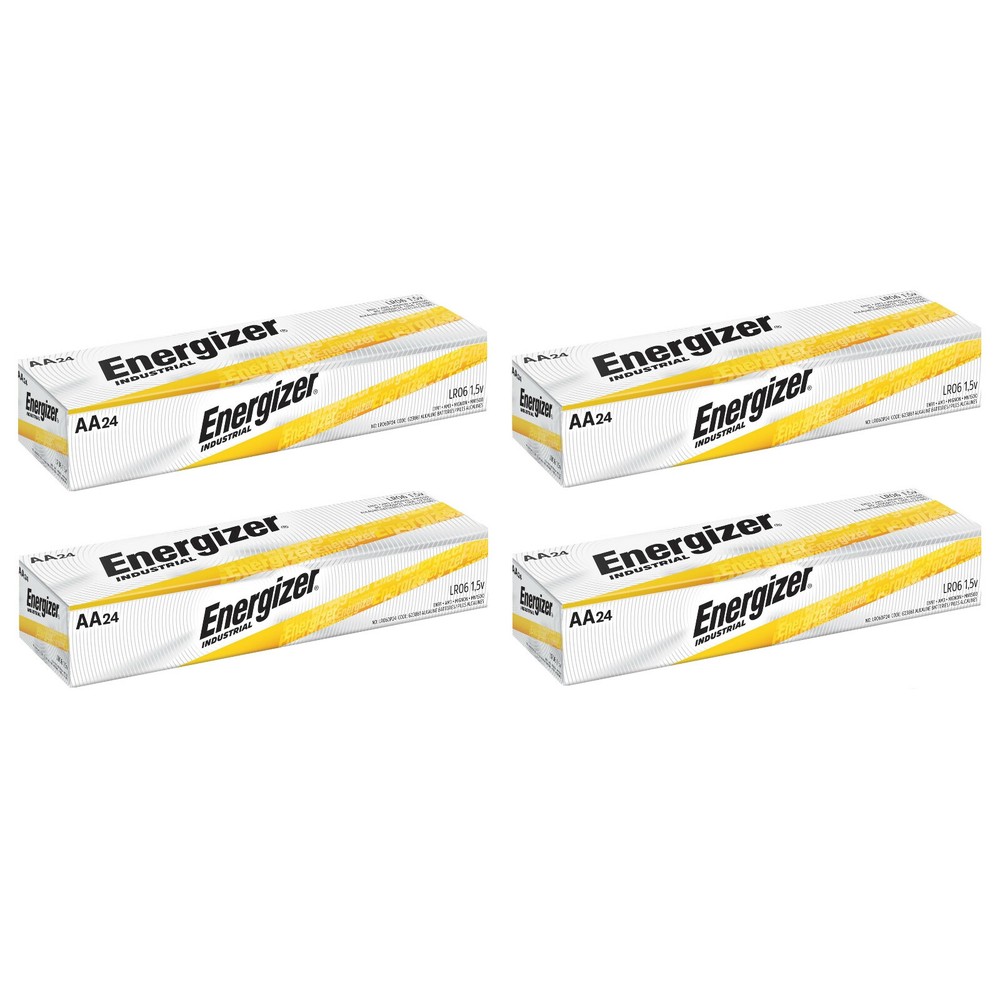 Energizer Industrial EN91 AA Batteries 25 x 4 Packs ( 100 batteries )
