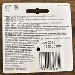 4 Pack Duracell A23 12 Volt Batteries MN21 MN23 23AE 21/23 GP23 23A 23GA