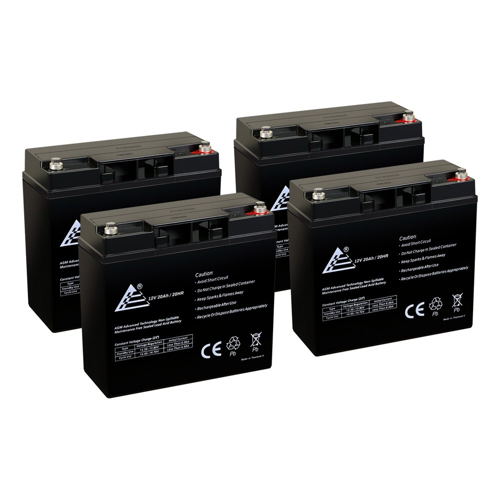 4 Pack – 12V 20Ah Baoshi 6-DZM-20 6DZM20 Scooter Bike Sealed Battery