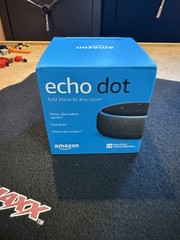 Amazon Echo Dot (3rd Gen) Alexa Smart Speaker, Black Fabric, Bluetooth/Wi‑Fi