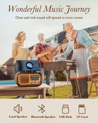 AM FM SW Retro Radio J-150: Portable Vintage Speaker with Quality Sound & USB