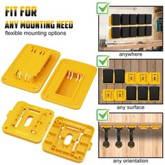 20 Packs Tool Holder and Battery Mount Holder for Dewalt 20V, 10 Pack Battery…