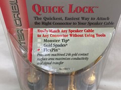 Monster Quick Lock Flex Tip Modular Speaker Cable Termination z2 bi-wire biwire