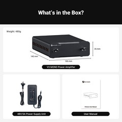 Fosi Audio V3 Mono Home Audio Monoblock Class D Amps PFFB 3255 Power Amplifier