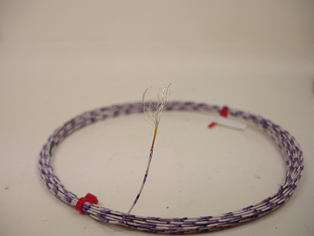 25 feet 26 AWG Silver Plated Copper Kapton Wire White Violet 19 strand SPC