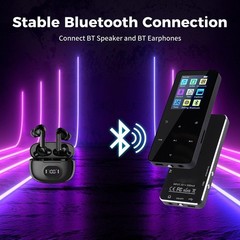 MP3 Player Support 128GB Bluetooth Lossless Music FM Radio Recorder Sport US