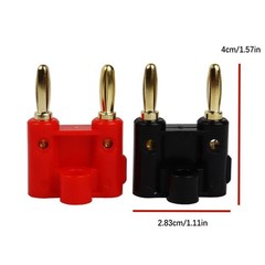 10PCS Dual Banana Plugs 4mm Gold Speaker Connector for Amp Safe Reliable