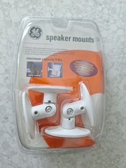 GE Speaker Wall Or Ceiling Mounts (WHITE) With Hardware 4 Mounts 2 In Each Pack