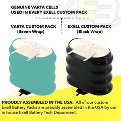 3x Exell 4/V150H 3 Pin 4.8V 150mAh NiMH Battery 55615304059