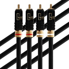 Pair 5N OFC Pure Copper Conductor Wire HiFi Audio Signal Interconnect RCA Cable