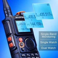 Baofeng K6 5W Tri-Band Ham Radio UHF/VHF/1.25M/NOAA/FM/Air Receiver Type-C 999CH