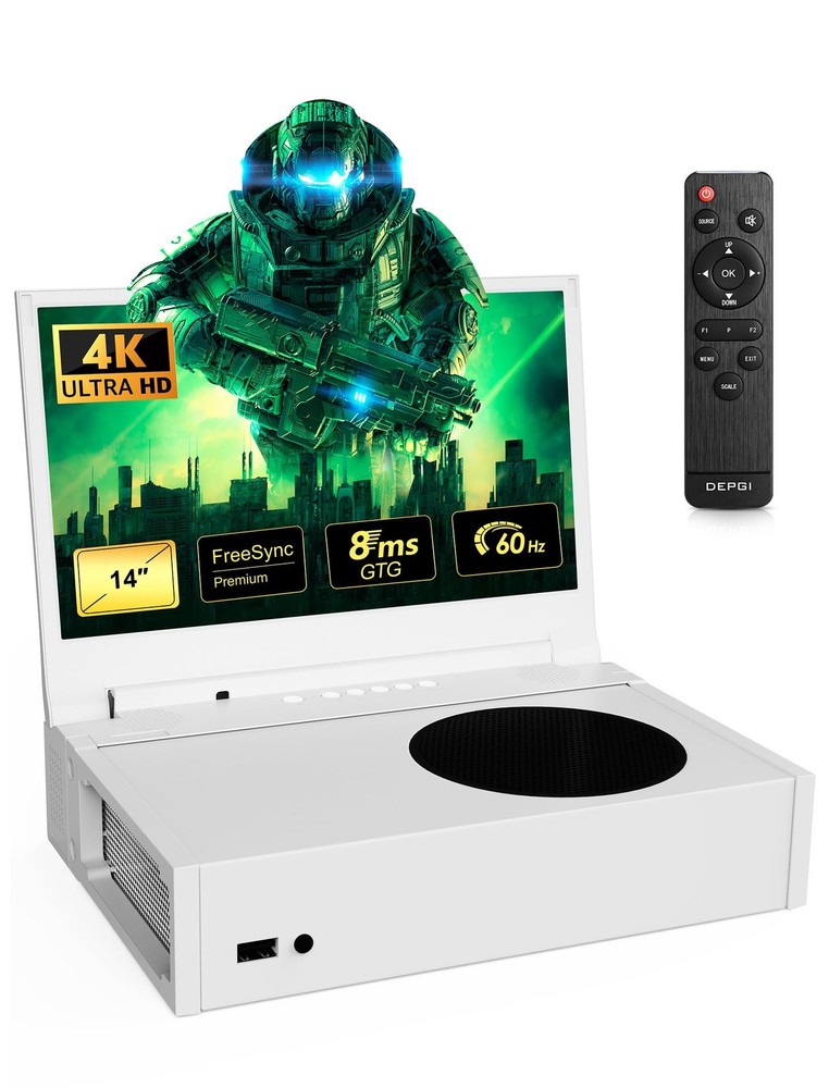 Portable Gaming Monitor 14 4K IPS HDR10 AMD FreeSync HDMI DEPGI Screen Xbox LED
