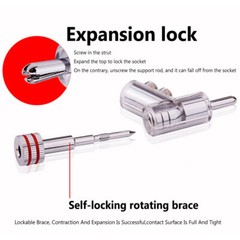 8pcs Rhodium Plated Locking Speaker Banana Plug Welding Free Audio Connector
