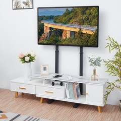 32 -100″ Large TV Floor Stand Base TV Mount Holder Bracket Living Room Bedroom