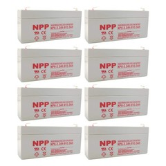 8PC NPP NP6-3.3Ah 6V 3.3Ah AGM VRLA General Series Battery