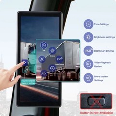 10.36 AHD BSD Truck Side View Vertical Touch Screen DVR Monitor For Truck Bus