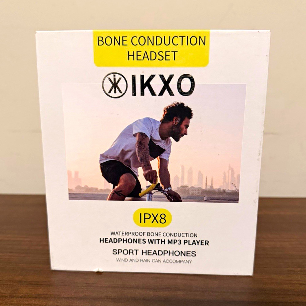 IKXO Q1 PRO Bone Conduction Neckband Headset Red IPX8 BT Built-In MP3 8GB
