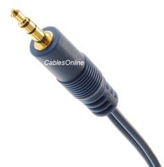 6ft CablesOnline 3.5mm Stereo Male to Dual (Rd/Wh) Mono 3.5mm Blue Audio Cable