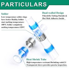 500/250PCS Waterproof Solder Stick Seal Sleeve Heat Shrink Butt Wire Connectors
