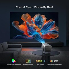 Mar Iris 1080p 4k Support 800 ANSI Lumens Wifi 6 5GHz BT 5.4 Apps HDMI Speakers