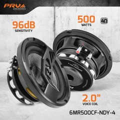 2x PRV 6MR500CF-NDY-4 Midrange 4Ω Neodymium 6.5″ Waterproof PRO Audio Speakers