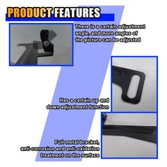 Reverse Rear Camera License Plate Bracket, Installation Holder for Backup View C