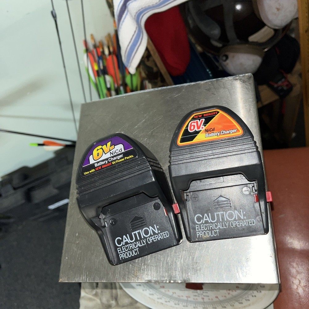 Two 6V NiCd battery chargers, use with newbright 6V POWER PACKS