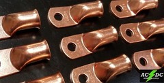 4/0 gauge Ring 3/8 Hole Terminal BATTERY Lug Bare Copper Un-insulated AWG (2)
