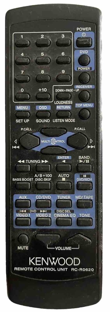 KENWOOD RC-R0620 AV SYSTEM REMOTE CONTROL, FACTORY ORIGINAL, GENUINE, OEM TESTED