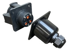 SAE J1772 EV Charging Socket Inlet 16A / 32A / 50A, Panel Mount AC Charging Port