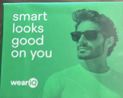 NIB WeariQ Smart Glasses Bluetooth Black UV400 Polarized Large Frame Ios Android
